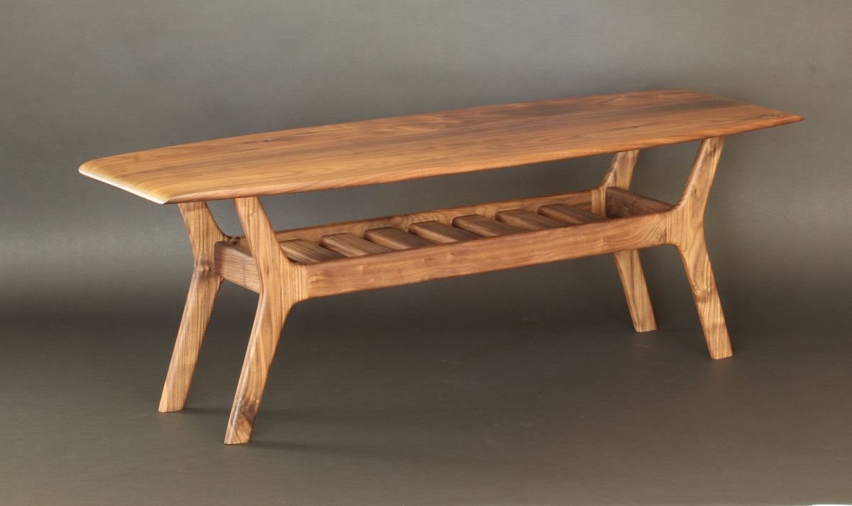 Noll Wide Body Danish Surfboard Coffee Table in Walnut – Daniel